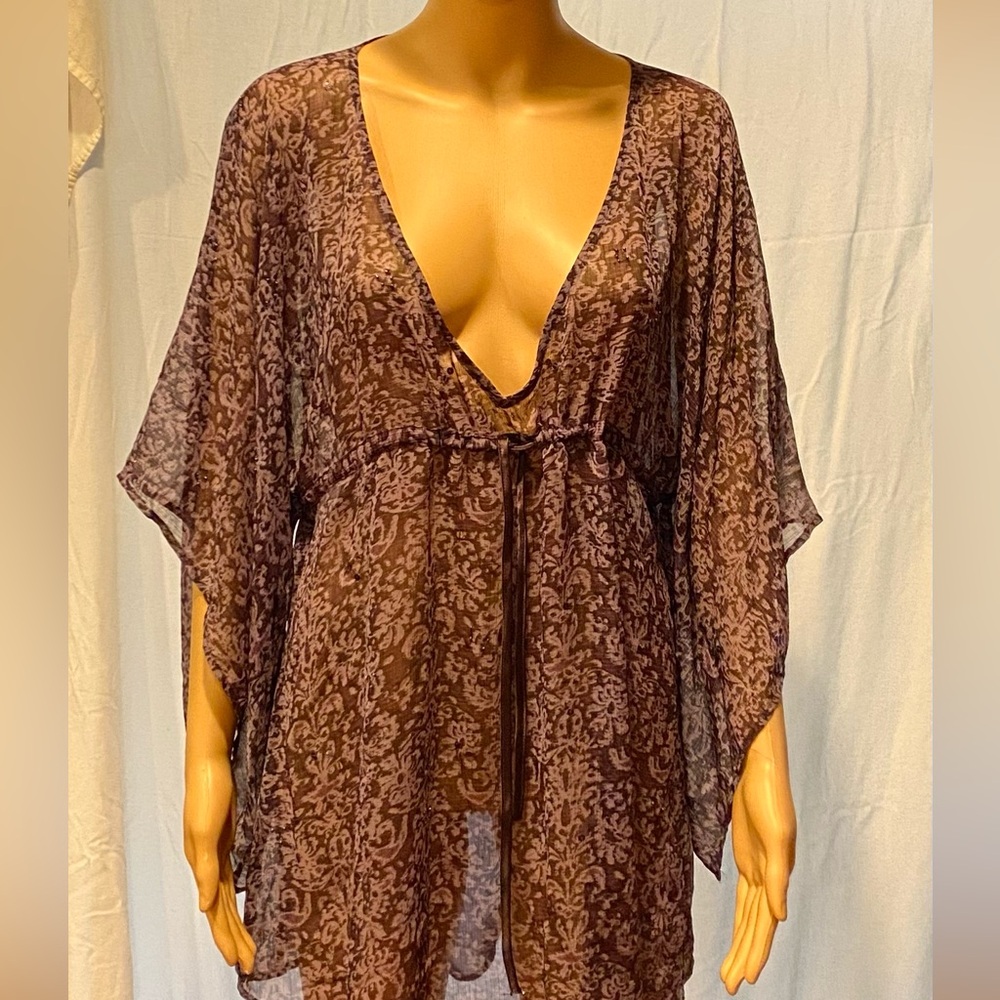 New York Company Purple Tunic Blouse